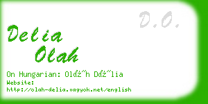 delia olah business card